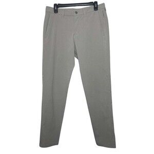 Lululemon Commission Straight Pants Men Size 31 Beige Stretch Casual